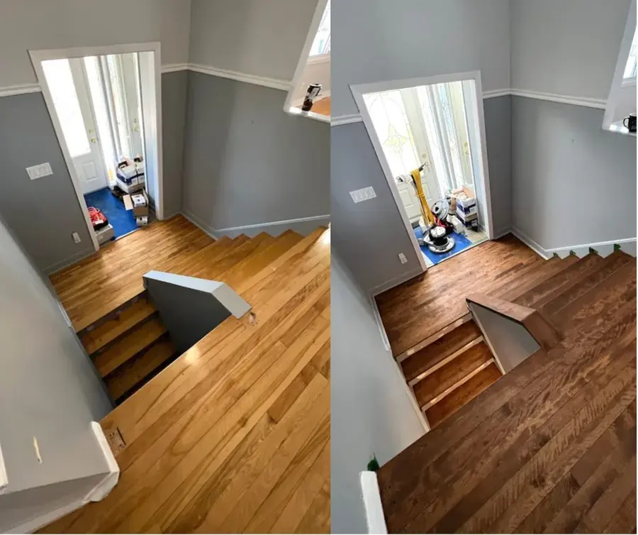 Entryway & stair refinishing